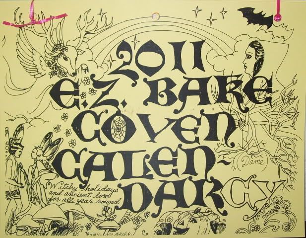december calendar 2011 with holidays. 2011 EZ Bake Coven Calendar