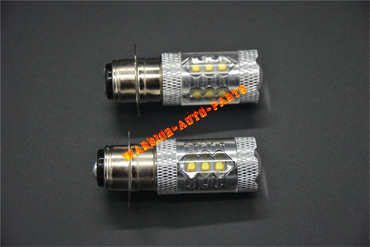 For Yamaha Rhino 450 660 700 White LED Headlight Bulbs 80W 2007 2008