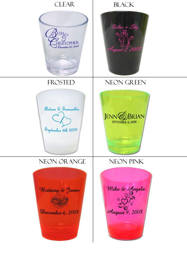 240 Custom Personalized Wedding Favor Shot Glasses New Ebay 7375