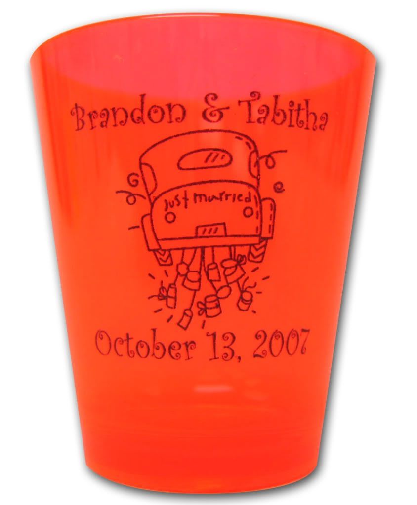 120 Personalized Custom Wedding Favors Plastic Shot Glasses New Ebay 7457