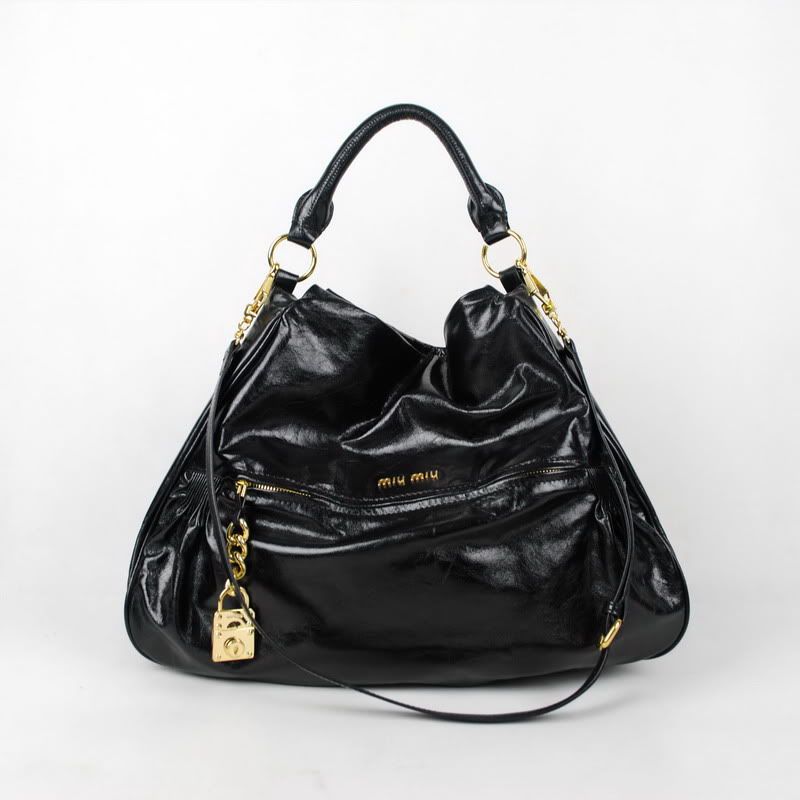 MIUMIU black zipper cow leather bag for $278 -shopyop