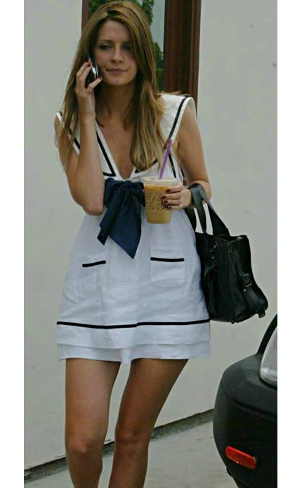 CHLOE white piping linen dress for $125 -shopyop