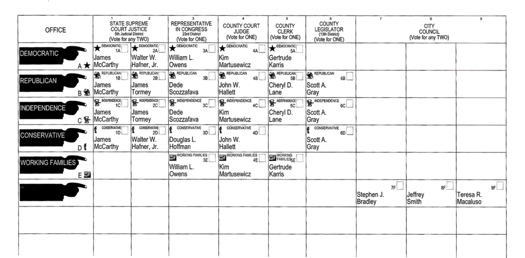 2009 ny23rd ballot