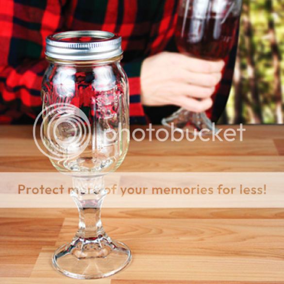 Rednek Redneck Hillbilly Mason Jar Style Cocktail Bar Pub Wine Glass