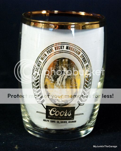 Coors Beer Barrels Shortys Shorty Chaser Gold Shot Glass  