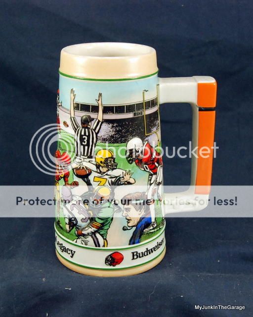 1991 Budweiser Gridiron Legacy Football Beer Stein Mug  